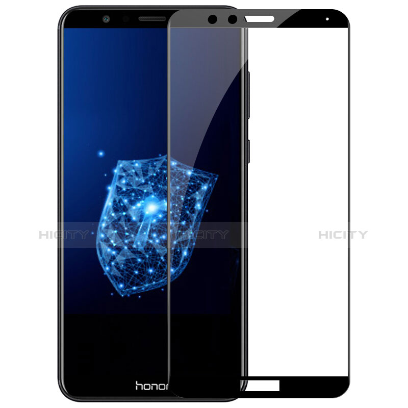 Schutzfolie Full Coverage Displayschutzfolie Panzerfolie Skins zum Aufkleben Gehärtetes Glas Glasfolie F03 für Huawei Honor 7X Schwarz groß