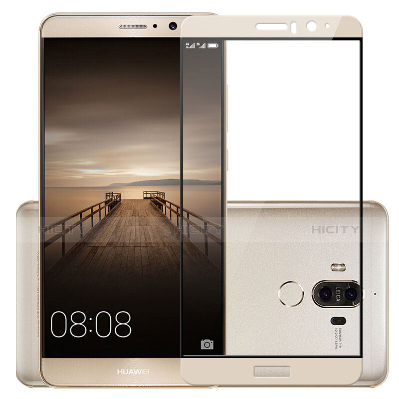 Schutzfolie Full Coverage Displayschutzfolie Panzerfolie Skins zum Aufkleben Gehärtetes Glas Glasfolie F03 für Huawei Mate 9 Gold