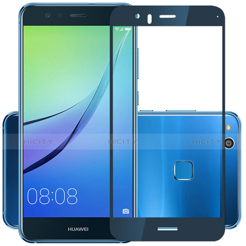 Schutzfolie Full Coverage Displayschutzfolie Panzerfolie Skins zum Aufkleben Gehärtetes Glas Glasfolie F03 für Huawei P10 Lite Blau