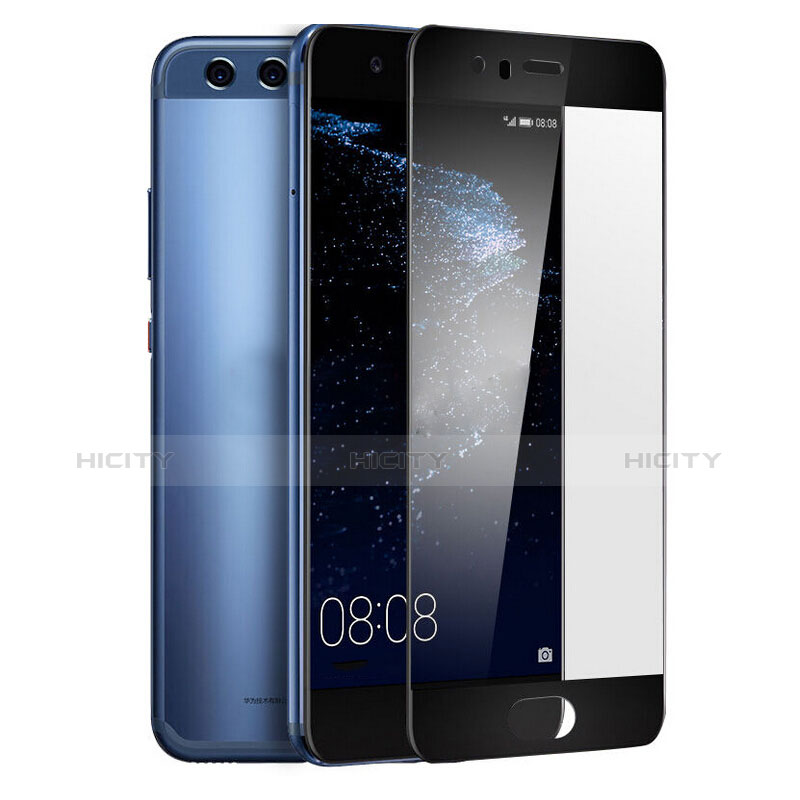 Schutzfolie Full Coverage Displayschutzfolie Panzerfolie Skins zum Aufkleben Gehärtetes Glas Glasfolie F03 für Huawei P10 Plus Schwarz