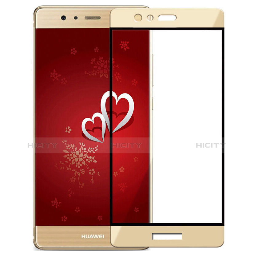 Schutzfolie Full Coverage Displayschutzfolie Panzerfolie Skins zum Aufkleben Gehärtetes Glas Glasfolie F03 für Huawei P9 Plus Gold