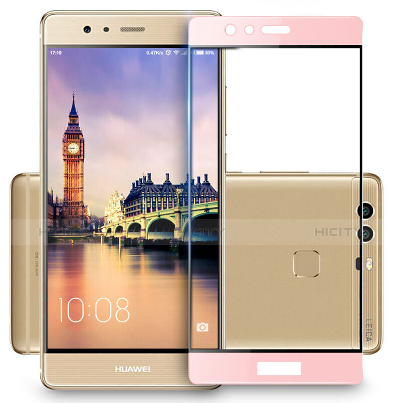 Schutzfolie Full Coverage Displayschutzfolie Panzerfolie Skins zum Aufkleben Gehärtetes Glas Glasfolie F03 für Huawei P9 Plus Rosa