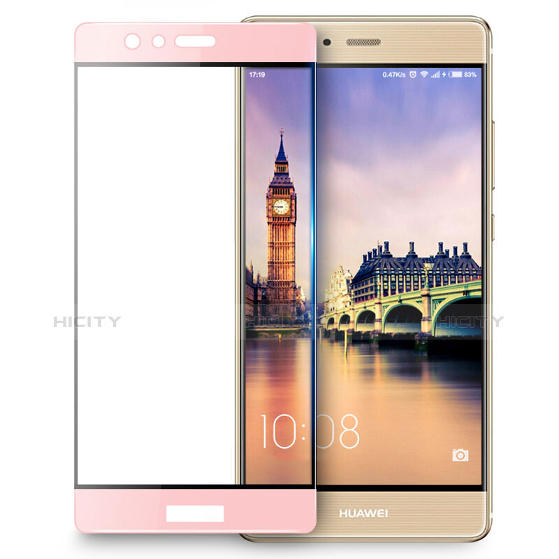 Schutzfolie Full Coverage Displayschutzfolie Panzerfolie Skins zum Aufkleben Gehärtetes Glas Glasfolie F03 für Huawei P9 Plus Rosa