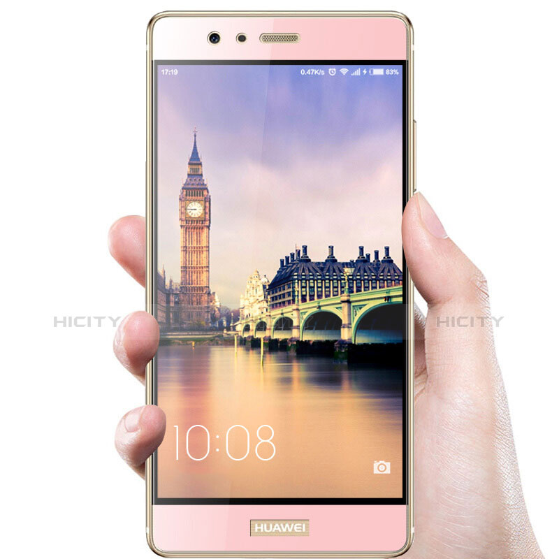 Schutzfolie Full Coverage Displayschutzfolie Panzerfolie Skins zum Aufkleben Gehärtetes Glas Glasfolie F03 für Huawei P9 Plus Rosa