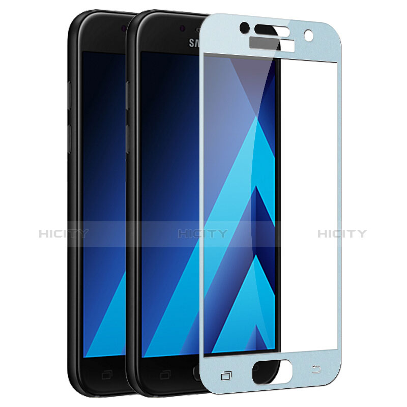 Schutzfolie Full Coverage Displayschutzfolie Panzerfolie Skins zum Aufkleben Gehärtetes Glas Glasfolie F03 für Samsung Galaxy A5 (2017) Duos Blau