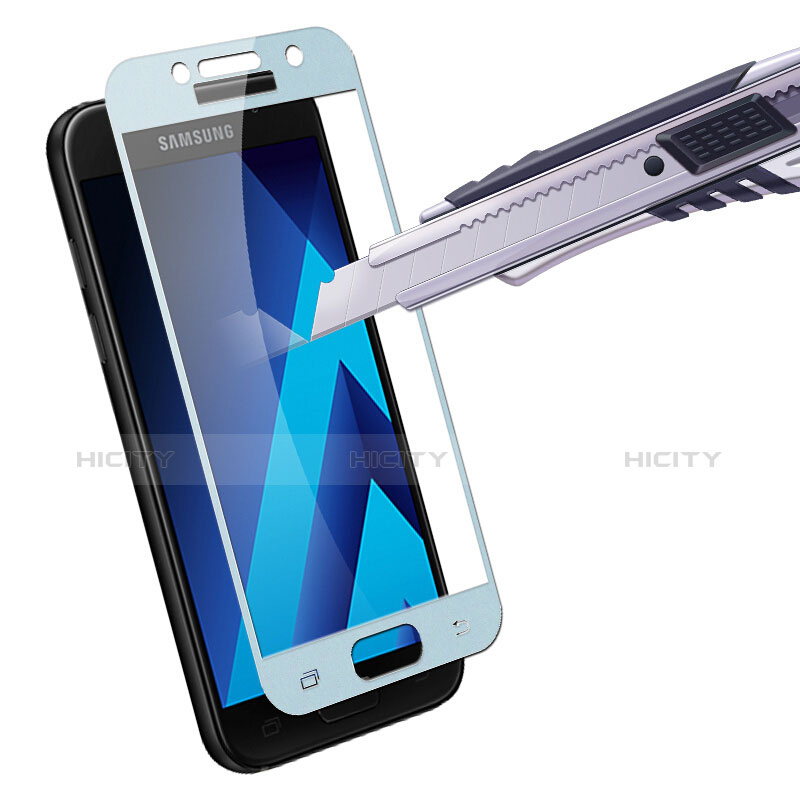 Schutzfolie Full Coverage Displayschutzfolie Panzerfolie Skins zum Aufkleben Gehärtetes Glas Glasfolie F03 für Samsung Galaxy A5 (2017) Duos Blau