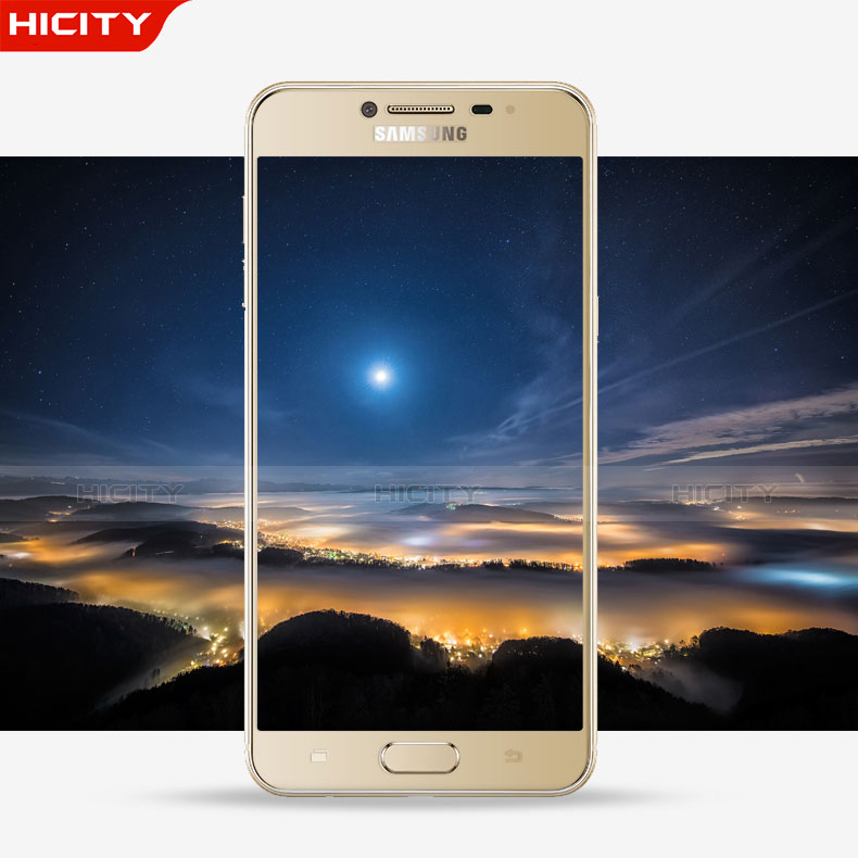 Schutzfolie Full Coverage Displayschutzfolie Panzerfolie Skins zum Aufkleben Gehärtetes Glas Glasfolie F03 für Samsung Galaxy C5 SM-C5000 Gold