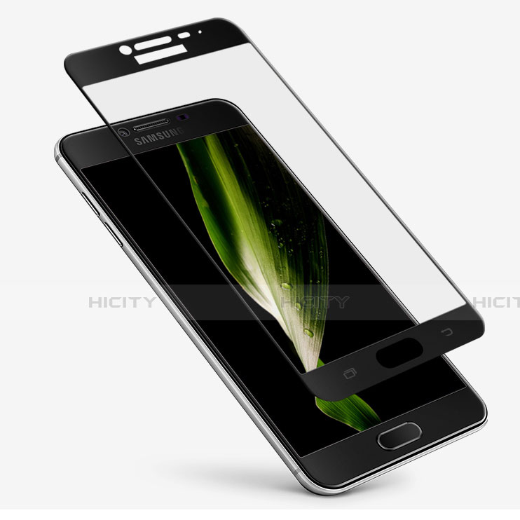 Schutzfolie Full Coverage Displayschutzfolie Panzerfolie Skins zum Aufkleben Gehärtetes Glas Glasfolie F03 für Samsung Galaxy C5 SM-C5000 Schwarz