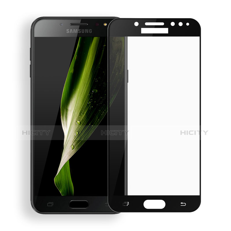 Schutzfolie Full Coverage Displayschutzfolie Panzerfolie Skins zum Aufkleben Gehärtetes Glas Glasfolie F03 für Samsung Galaxy C8 C710F Schwarz groß