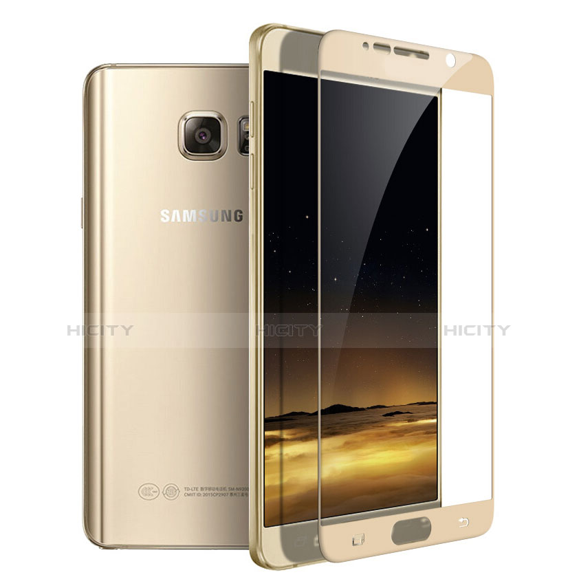 Schutzfolie Full Coverage Displayschutzfolie Panzerfolie Skins zum Aufkleben Gehärtetes Glas Glasfolie F03 für Samsung Galaxy Note 5 N9200 N920 N920F Gold