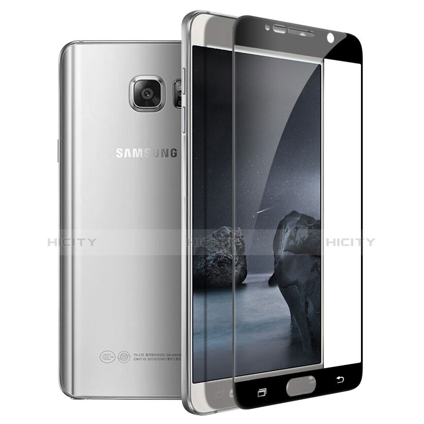 Schutzfolie Full Coverage Displayschutzfolie Panzerfolie Skins zum Aufkleben Gehärtetes Glas Glasfolie F03 für Samsung Galaxy Note 5 N9200 N920 N920F Schwarz