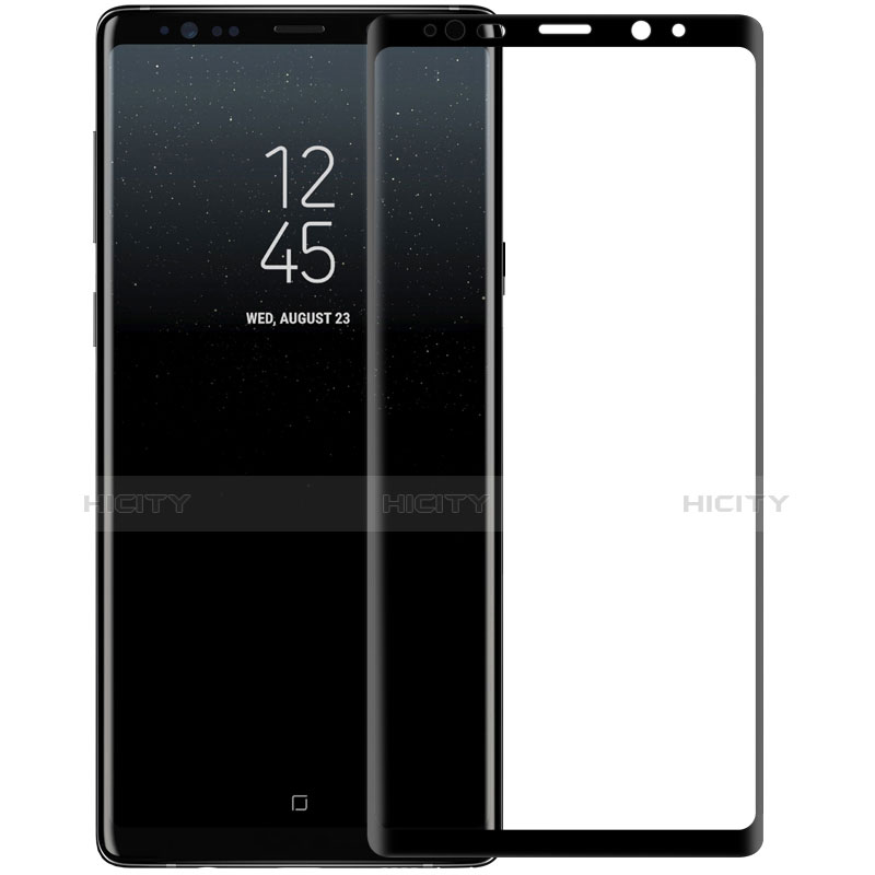 Schutzfolie Full Coverage Displayschutzfolie Panzerfolie Skins zum Aufkleben Gehärtetes Glas Glasfolie F03 für Samsung Galaxy Note 9 Schwarz