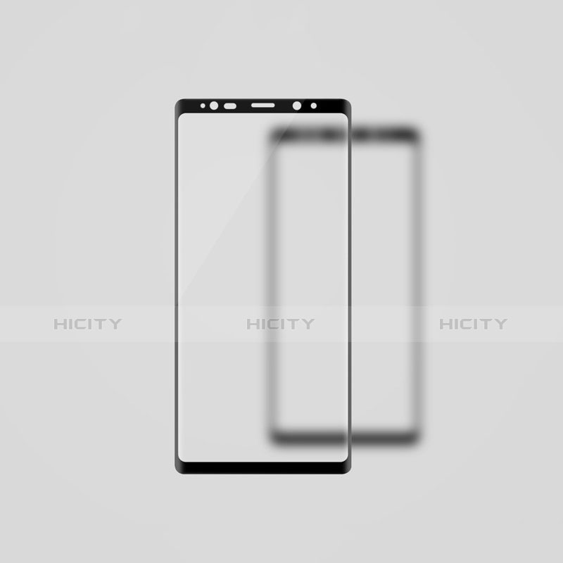 Schutzfolie Full Coverage Displayschutzfolie Panzerfolie Skins zum Aufkleben Gehärtetes Glas Glasfolie F03 für Samsung Galaxy Note 9 Schwarz