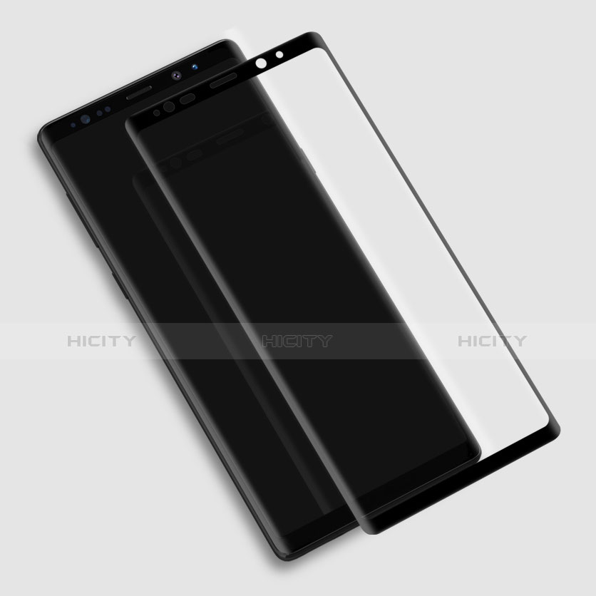 Schutzfolie Full Coverage Displayschutzfolie Panzerfolie Skins zum Aufkleben Gehärtetes Glas Glasfolie F03 für Samsung Galaxy Note 9 Schwarz