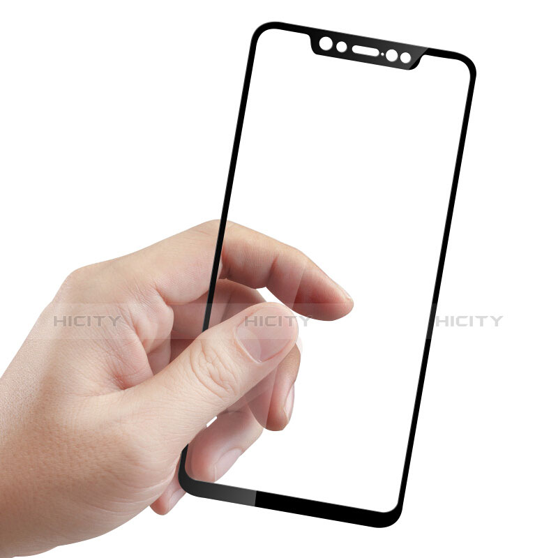 Schutzfolie Full Coverage Displayschutzfolie Panzerfolie Skins zum Aufkleben Gehärtetes Glas Glasfolie F03 für Xiaomi Mi 8 Explorer Schwarz