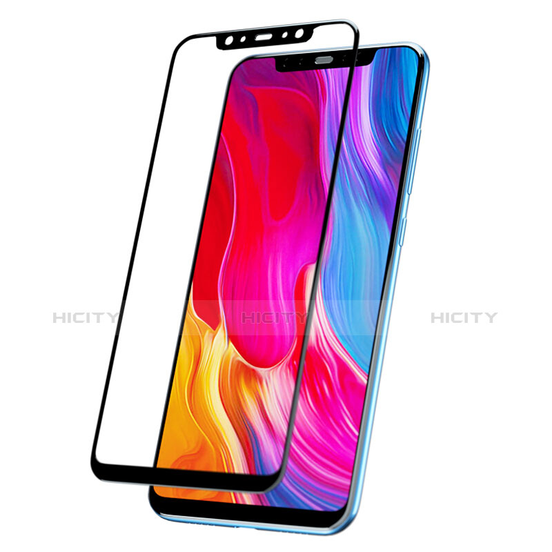 Schutzfolie Full Coverage Displayschutzfolie Panzerfolie Skins zum Aufkleben Gehärtetes Glas Glasfolie F03 für Xiaomi Mi 8 Schwarz