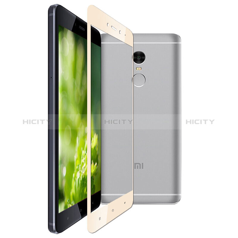 Schutzfolie Full Coverage Displayschutzfolie Panzerfolie Skins zum Aufkleben Gehärtetes Glas Glasfolie F03 für Xiaomi Redmi Note 4X Gold