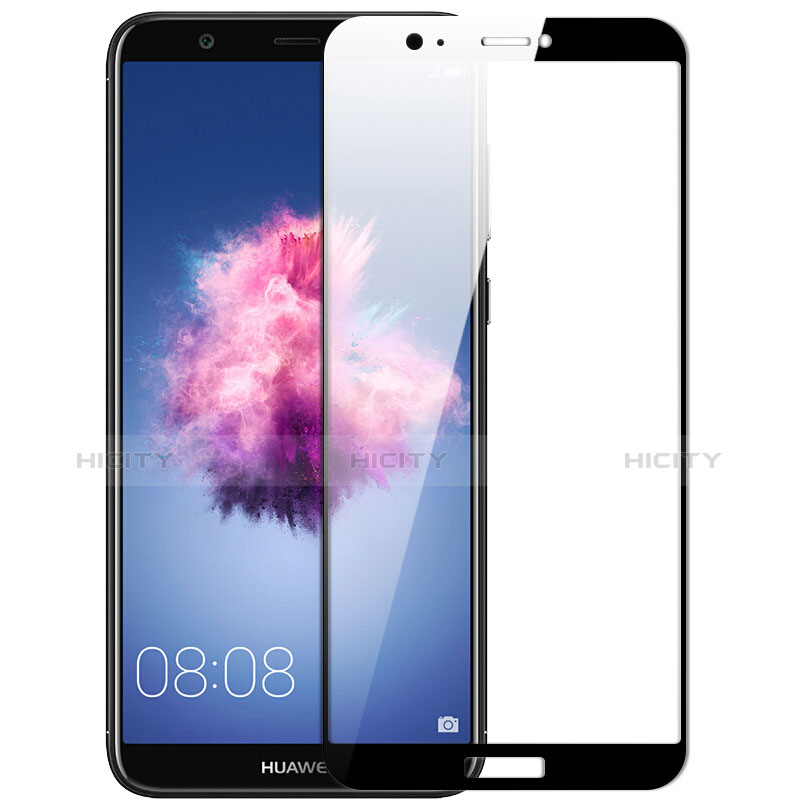 Schutzfolie Full Coverage Displayschutzfolie Panzerfolie Skins zum Aufkleben Gehärtetes Glas Glasfolie F04 für Huawei Enjoy 7S Schwarz