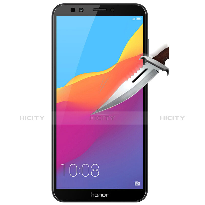 Schutzfolie Full Coverage Displayschutzfolie Panzerfolie Skins zum Aufkleben Gehärtetes Glas Glasfolie F04 für Huawei Enjoy 8 Schwarz groß