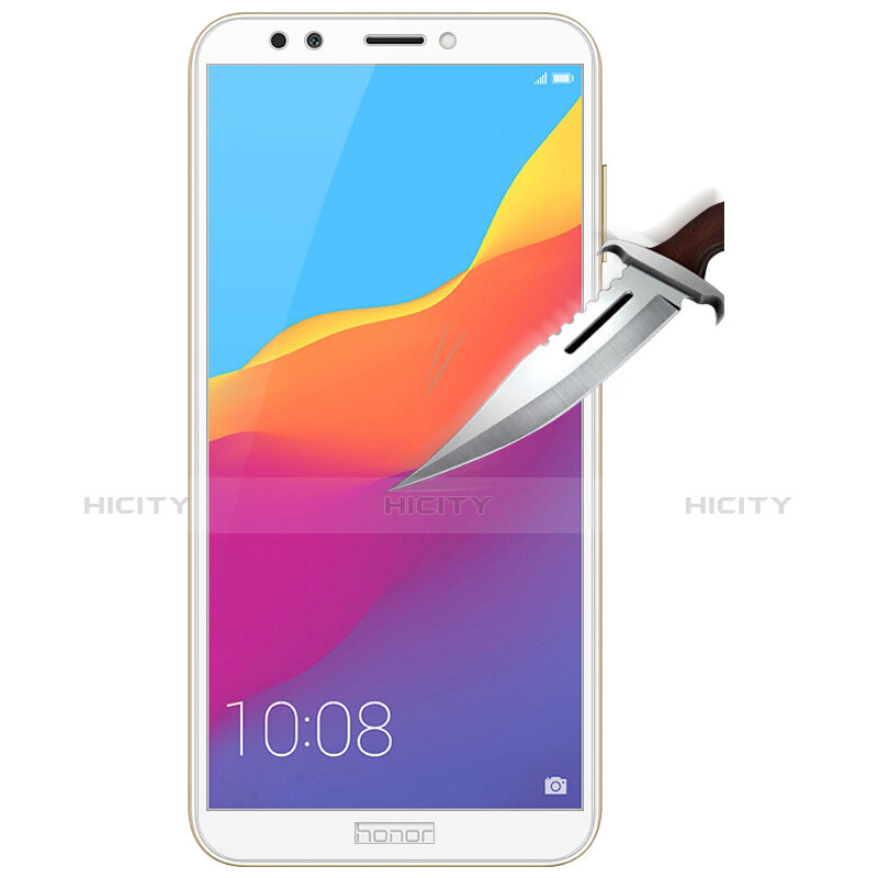 Schutzfolie Full Coverage Displayschutzfolie Panzerfolie Skins zum Aufkleben Gehärtetes Glas Glasfolie F04 für Huawei Enjoy 8 Weiß