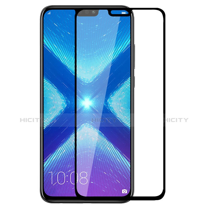 Schutzfolie Full Coverage Displayschutzfolie Panzerfolie Skins zum Aufkleben Gehärtetes Glas Glasfolie F04 für Huawei Honor 8X Schwarz