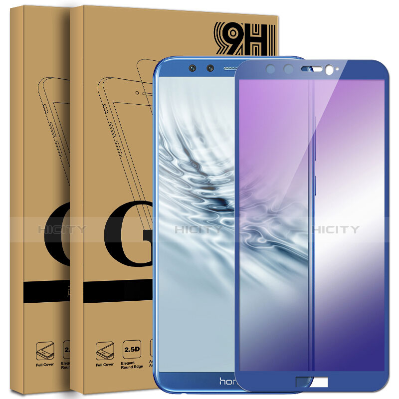 Schutzfolie Full Coverage Displayschutzfolie Panzerfolie Skins zum Aufkleben Gehärtetes Glas Glasfolie F04 für Huawei Honor 9 Lite Blau