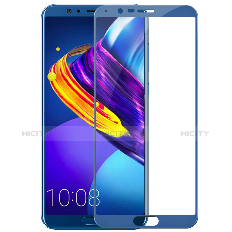 Schutzfolie Full Coverage Displayschutzfolie Panzerfolie Skins zum Aufkleben Gehärtetes Glas Glasfolie F04 für Huawei Honor V10 Blau groß