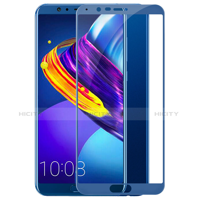 Schutzfolie Full Coverage Displayschutzfolie Panzerfolie Skins zum Aufkleben Gehärtetes Glas Glasfolie F04 für Huawei Honor V10 Blau groß