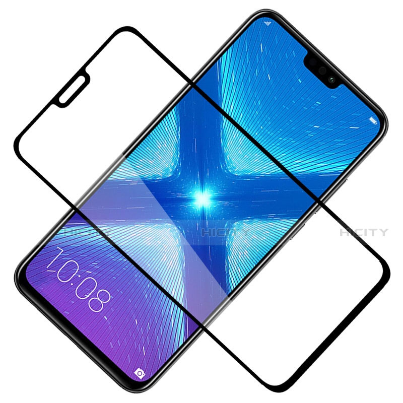 Schutzfolie Full Coverage Displayschutzfolie Panzerfolie Skins zum Aufkleben Gehärtetes Glas Glasfolie F04 für Huawei Honor View 10 Lite Schwarz groß