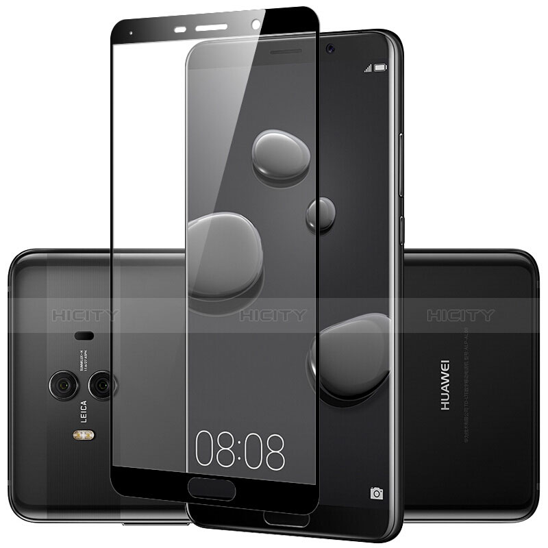 Schutzfolie Full Coverage Displayschutzfolie Panzerfolie Skins zum Aufkleben Gehärtetes Glas Glasfolie F04 für Huawei Mate 10 Schwarz