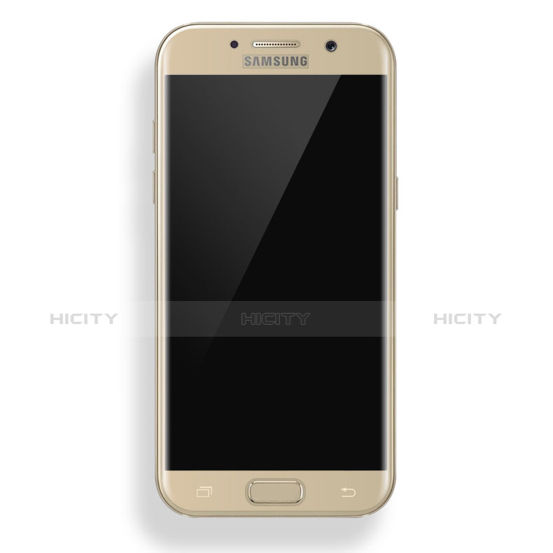 Schutzfolie Full Coverage Displayschutzfolie Panzerfolie Skins zum Aufkleben Gehärtetes Glas Glasfolie F04 für Samsung Galaxy A7 (2017) A720F Gold