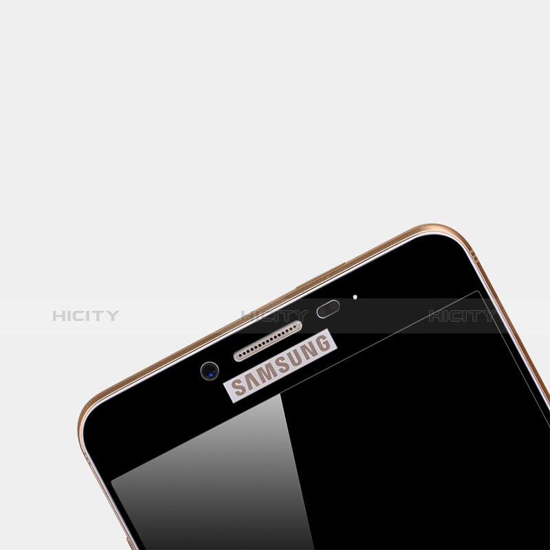 Schutzfolie Full Coverage Displayschutzfolie Panzerfolie Skins zum Aufkleben Gehärtetes Glas Glasfolie F04 für Samsung Galaxy C5 SM-C5000 Schwarz