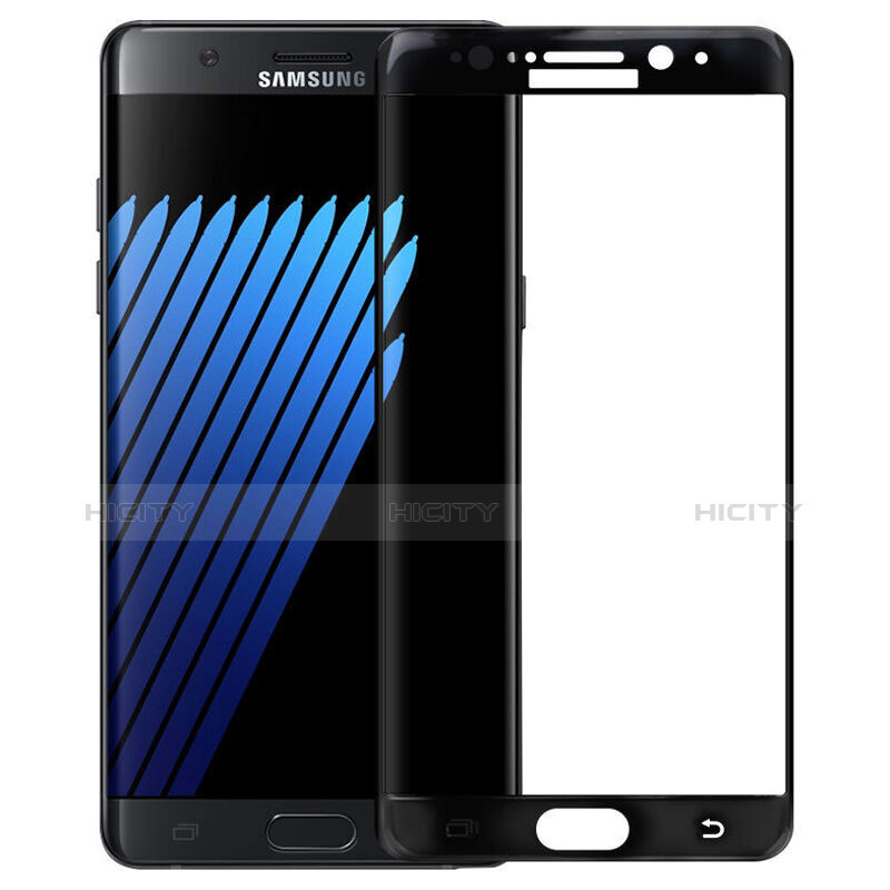 Schutzfolie Full Coverage Displayschutzfolie Panzerfolie Skins zum Aufkleben Gehärtetes Glas Glasfolie F04 für Samsung Galaxy Note 7 Schwarz