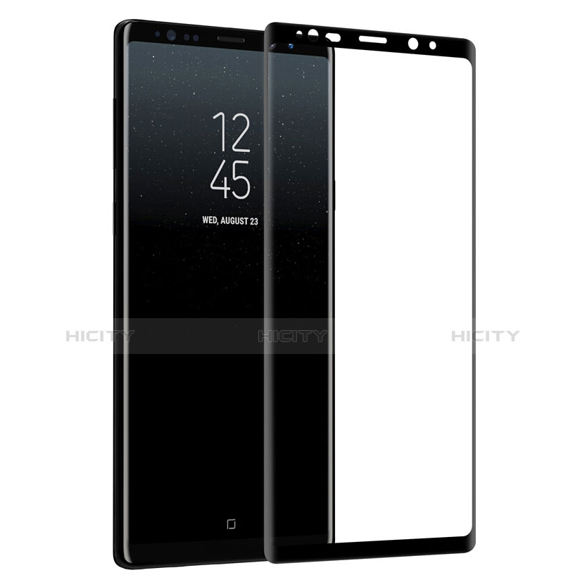 Schutzfolie Full Coverage Displayschutzfolie Panzerfolie Skins zum Aufkleben Gehärtetes Glas Glasfolie F04 für Samsung Galaxy Note 9 Schwarz