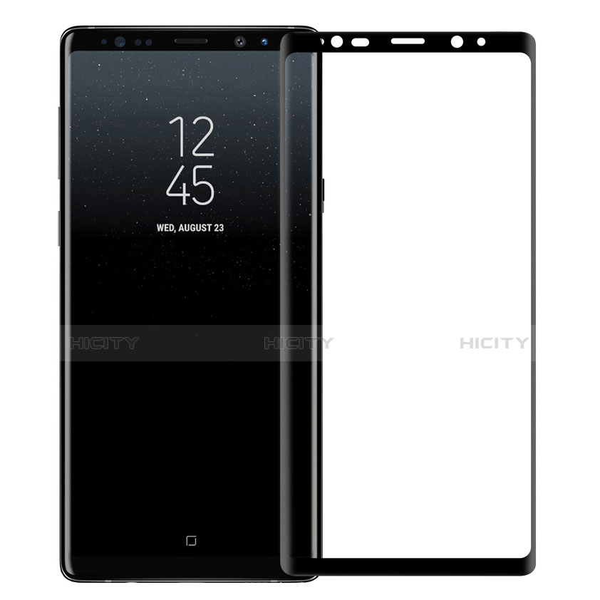 Schutzfolie Full Coverage Displayschutzfolie Panzerfolie Skins zum Aufkleben Gehärtetes Glas Glasfolie F04 für Samsung Galaxy Note 9 Schwarz