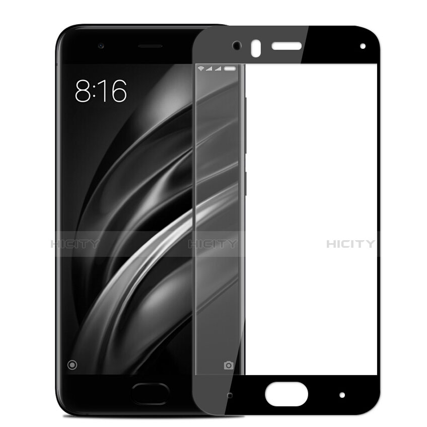 Schutzfolie Full Coverage Displayschutzfolie Panzerfolie Skins zum Aufkleben Gehärtetes Glas Glasfolie F04 für Xiaomi Mi 6 Schwarz