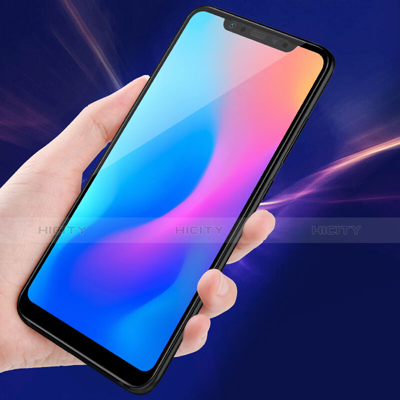 Schutzfolie Full Coverage Displayschutzfolie Panzerfolie Skins zum Aufkleben Gehärtetes Glas Glasfolie F04 für Xiaomi Mi 8 Schwarz