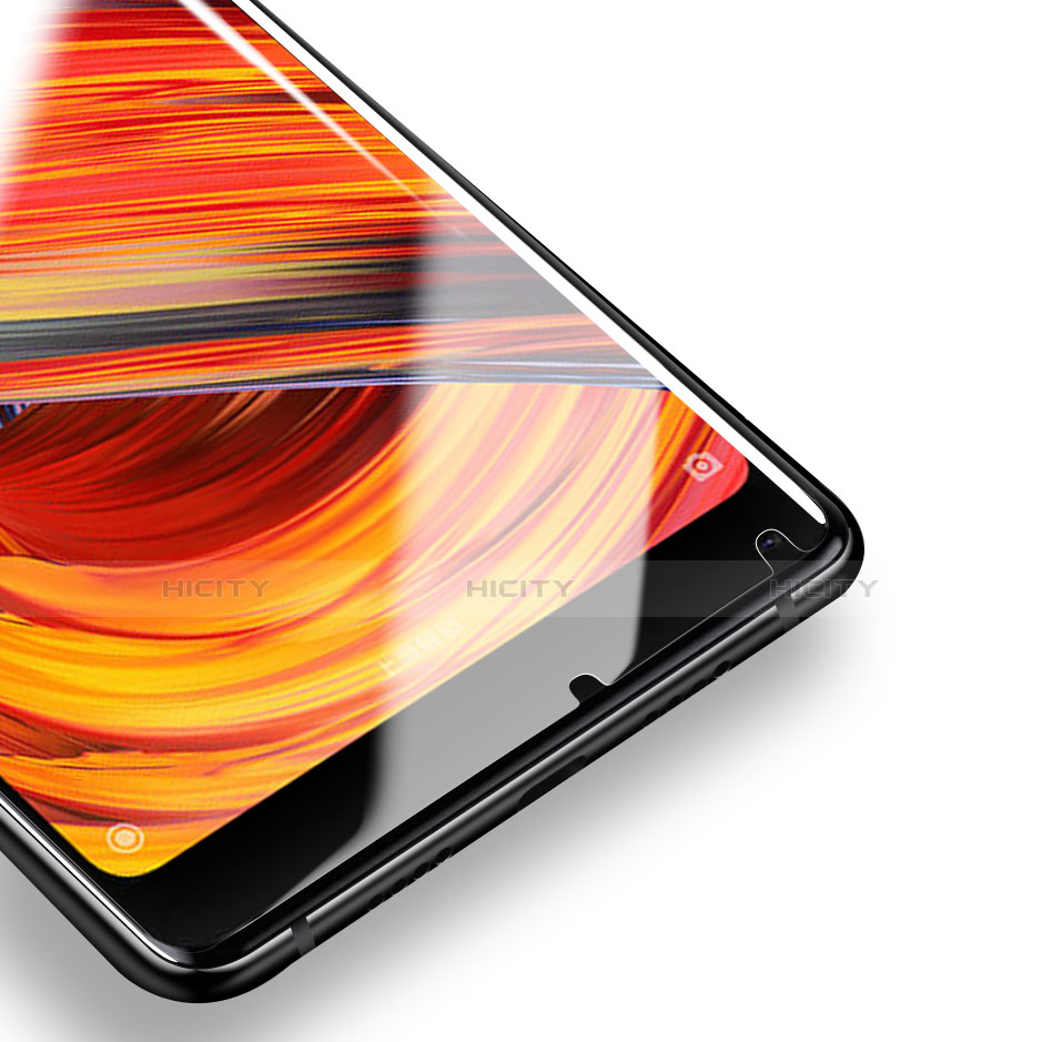 Schutzfolie Full Coverage Displayschutzfolie Panzerfolie Skins zum Aufkleben Gehärtetes Glas Glasfolie F04 für Xiaomi Mi Mix Evo Schwarz