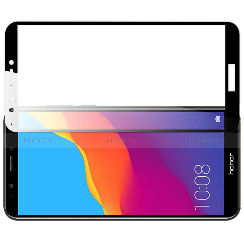 Schutzfolie Full Coverage Displayschutzfolie Panzerfolie Skins zum Aufkleben Gehärtetes Glas Glasfolie F05 für Huawei Enjoy 8 Schwarz groß