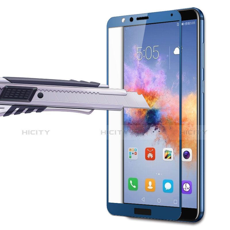 Schutzfolie Full Coverage Displayschutzfolie Panzerfolie Skins zum Aufkleben Gehärtetes Glas Glasfolie F05 für Huawei Honor 7X Blau