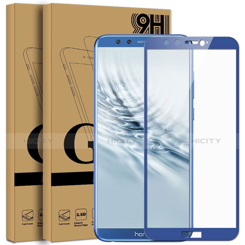 Schutzfolie Full Coverage Displayschutzfolie Panzerfolie Skins zum Aufkleben Gehärtetes Glas Glasfolie F05 für Huawei Honor 9 Lite Blau