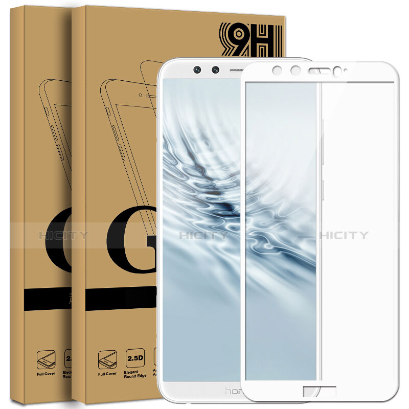 Schutzfolie Full Coverage Displayschutzfolie Panzerfolie Skins zum Aufkleben Gehärtetes Glas Glasfolie F05 für Huawei Honor 9 Lite Weiß