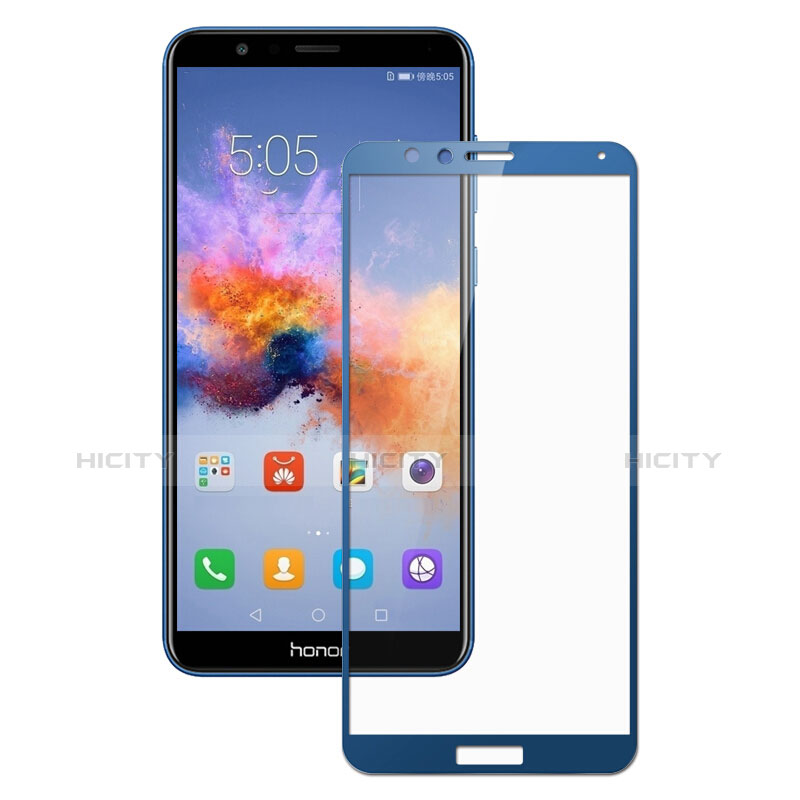 Schutzfolie Full Coverage Displayschutzfolie Panzerfolie Skins zum Aufkleben Gehärtetes Glas Glasfolie F05 für Huawei Honor Play 7X Blau