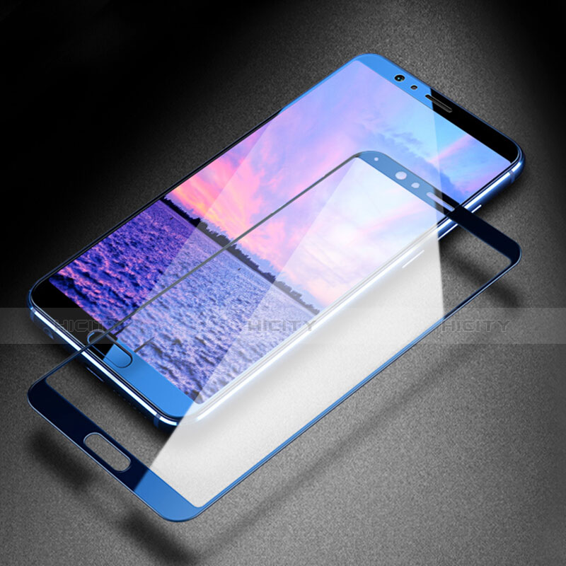 Schutzfolie Full Coverage Displayschutzfolie Panzerfolie Skins zum Aufkleben Gehärtetes Glas Glasfolie F05 für Huawei Honor V10 Blau groß