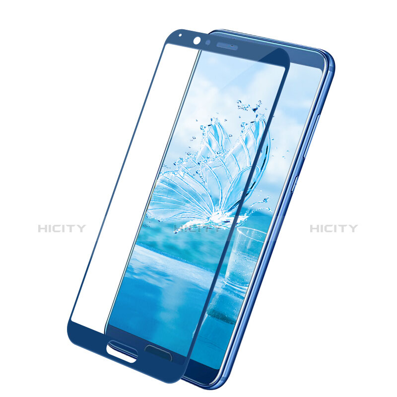 Schutzfolie Full Coverage Displayschutzfolie Panzerfolie Skins zum Aufkleben Gehärtetes Glas Glasfolie F05 für Huawei Honor V10 Blau groß