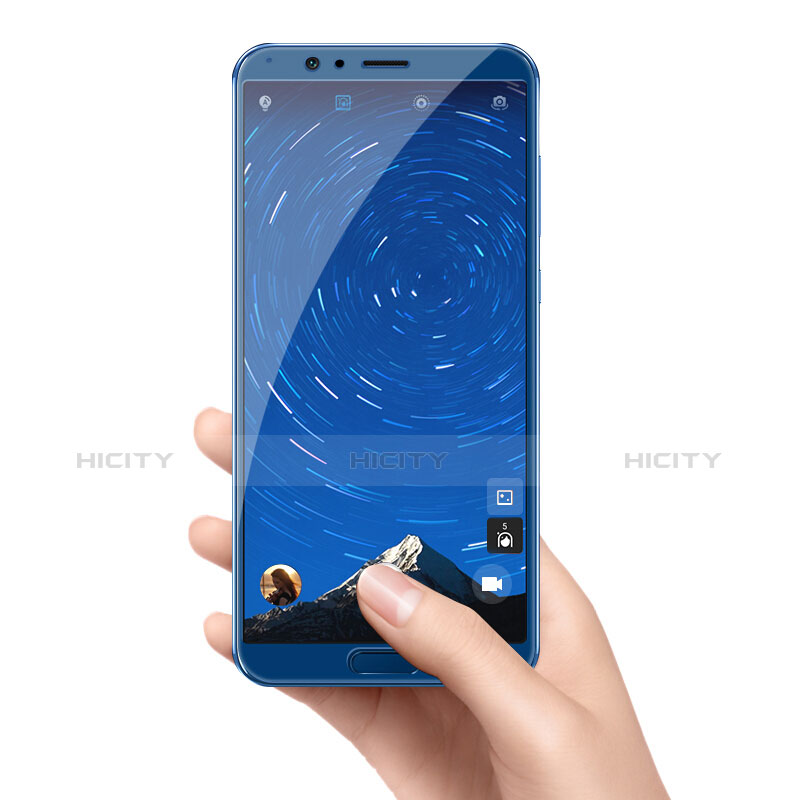 Schutzfolie Full Coverage Displayschutzfolie Panzerfolie Skins zum Aufkleben Gehärtetes Glas Glasfolie F05 für Huawei Honor V10 Blau groß