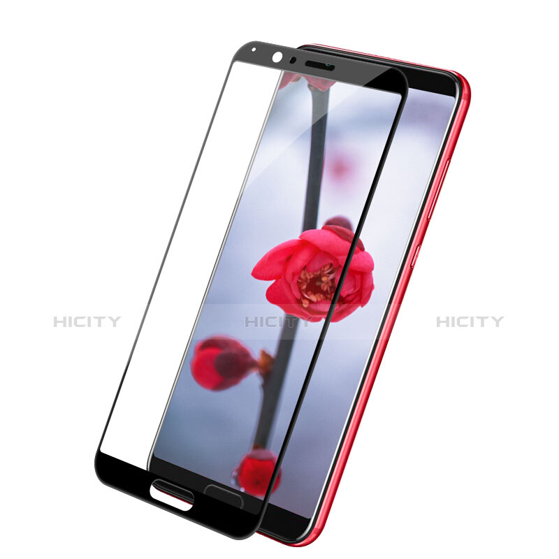 Schutzfolie Full Coverage Displayschutzfolie Panzerfolie Skins zum Aufkleben Gehärtetes Glas Glasfolie F05 für Huawei Honor V10 Schwarz