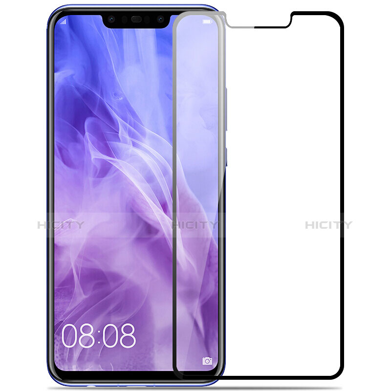 Schutzfolie Full Coverage Displayschutzfolie Panzerfolie Skins zum Aufkleben Gehärtetes Glas Glasfolie F05 für Huawei Nova 3 Schwarz