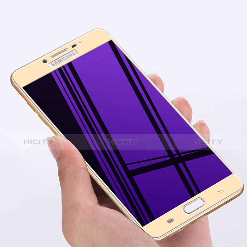 Schutzfolie Full Coverage Displayschutzfolie Panzerfolie Skins zum Aufkleben Gehärtetes Glas Glasfolie F05 für Samsung Galaxy C5 SM-C5000 Gold