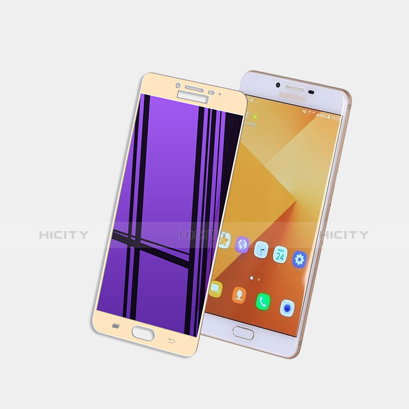 Schutzfolie Full Coverage Displayschutzfolie Panzerfolie Skins zum Aufkleben Gehärtetes Glas Glasfolie F05 für Samsung Galaxy C5 SM-C5000 Gold